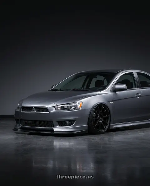 2014 Mitsubishi Lancer Ralliart with Ssr Gtv02 5x114.3 18x8.5+40  FLAT BLACK wheels