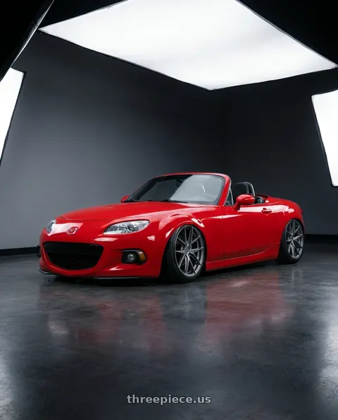 2012 Mazda MX-5 Miata with Niche 1PC M116 MISANO 5X114.3 17X8 +40 MATTE GUN METAL wheels