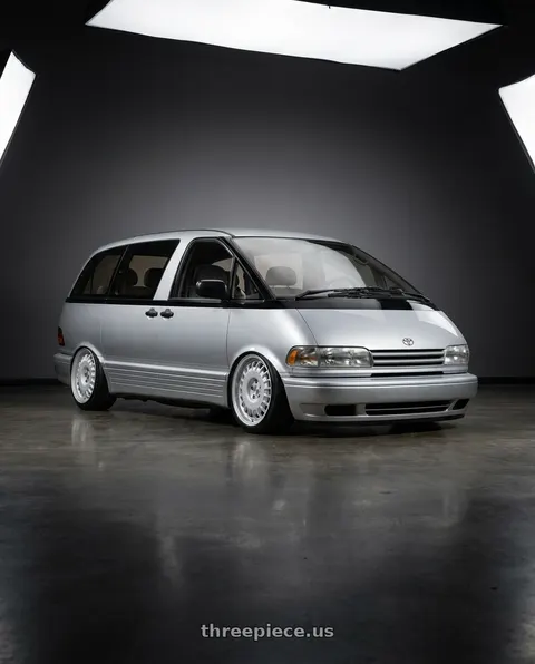 1997 Toyota Previa with Rotiform RC205 PMF 5X120 20x10 +40 GLOSS SILVER wheels