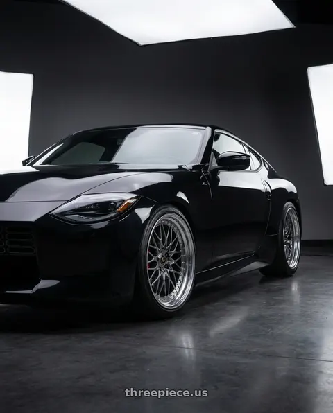 2025 Nissan Z with Work Vs-Xv 5x114.3 18x9+33 R Disk Brilliant Silver Black wheels