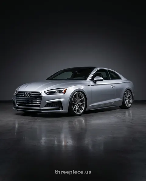 2018 Audi A5 Quattro with BBS CI-R 5x112 19x8.5 +32 Platinum Silver Polished Rim Protector wheels