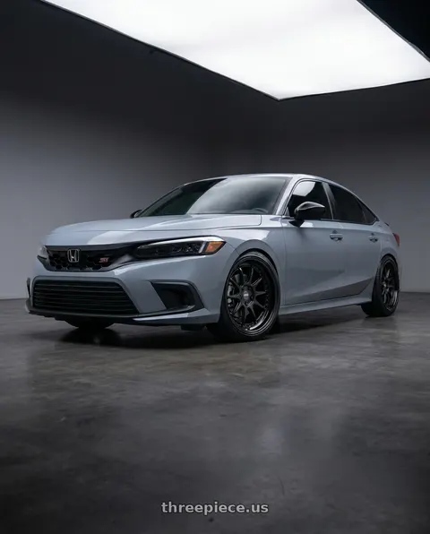 2026 Honda Civic Si with ESR Wheels CS SERIES CS12 5x114.3 18x9.5 +22 Matte Black wheels