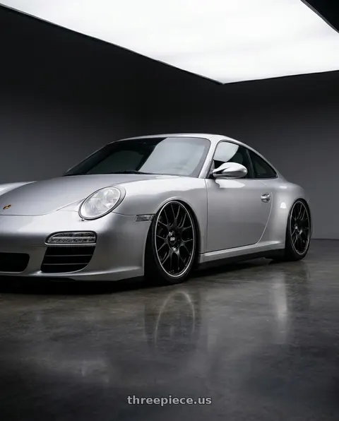 2011 Porsche 911 with BBS CH-R 5x130 19x11 +56 Satin Black Polished Rim Protector wheels