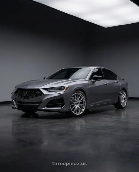 2025 Acura TLX with Fittipaldi 360BS 5X120 19x9.5 +38 Brushed Silver wheels