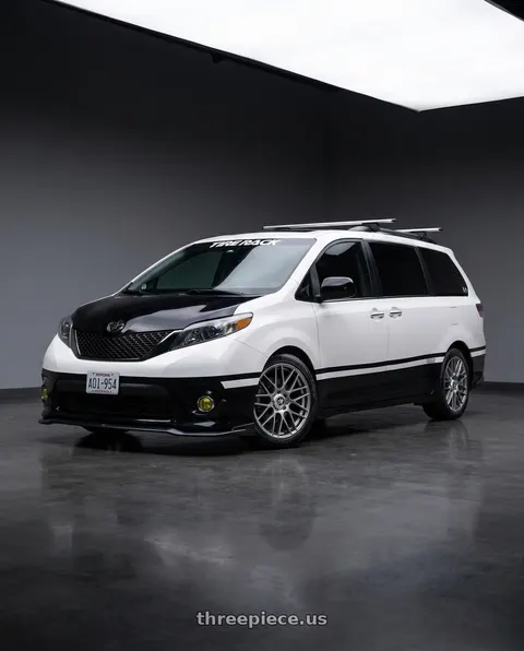 2016 Toyota Sienna with Ssr Gtv02 5x114.3 19x8.5+38  GLARE SILVER wheels