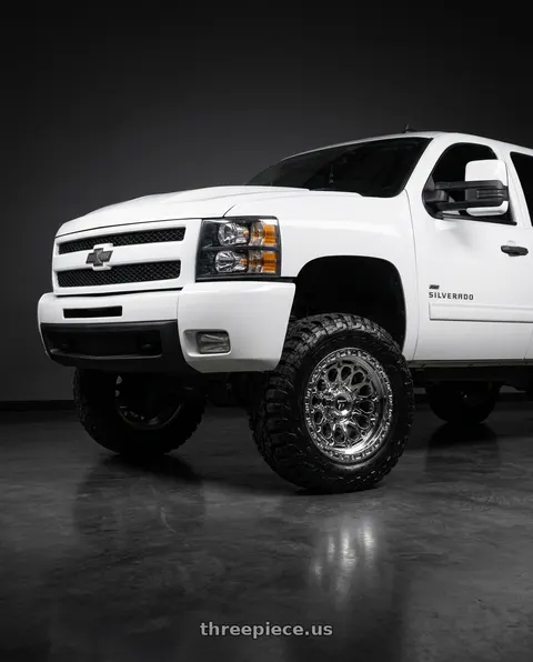 2013 Chevrolet Silverado 1500 LS with Fittipaldi Offroad FT101MC 6x139.7 17x9 -12 Mirror Coat wheels