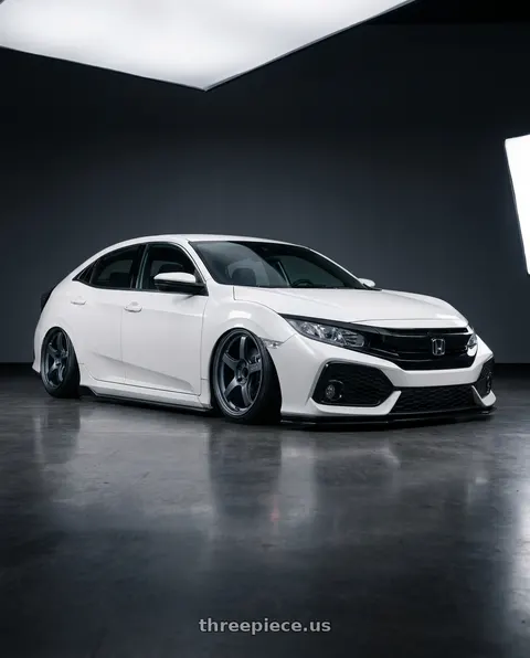 2019 Honda Civic with Gram Lights 57CR 5x114.3 19x10.5+35 Gunblue II wheels