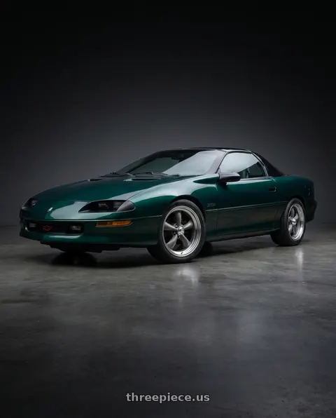 1995 Chevrolet Camaro Z28 with American Racing Vintage VN215 CLASSIC TORQ THRUST II 5X127 17X9.5 +8 MAG GRAY W/ MACHINED LIP wheels