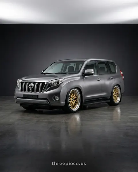 2017 Toyota Land Cruiser with BBS LM 5x114.3 18x9.0+42 Gold wheels