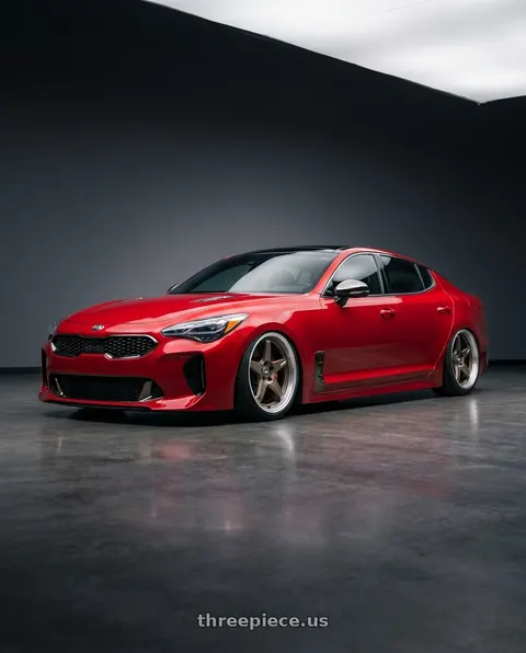 2022 Kia Stinger with ESR Wheels APEX SERIES AP5 5x114.3 19x8.5 +30 Matte Bronze wheels