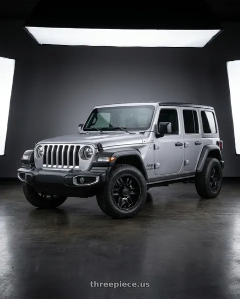 2021 Jeep Wrangler Sport with Ion Type 179 5x127 17x8+10 Matte Black wheels