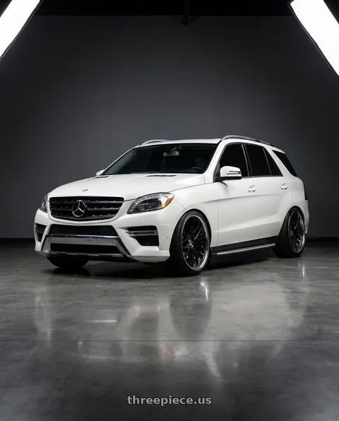 2013 Mercedes-Benz ML550 4Matic with Work Gnosis Cvx 5x112 22x12+0 A Disk Matte Black wheels