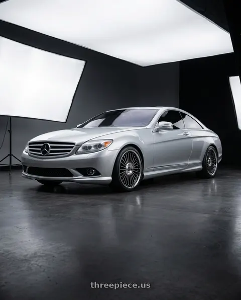 2010 Mercedes-Benz CL550 with Work Emitz Black Polish 5x112 20x9.0 +38 wheels