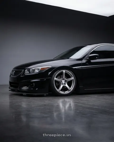 2010 Honda Accord EX-L with Work Emotion T5r 5x114.3 18x7.5 +53 Glow Silver wheels