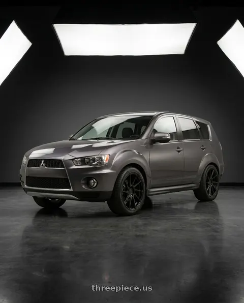 2011 Mitsubishi Outlander with Aodhan AH09 5x114.3 18x9.5 +35 Gloss Silver Machined Face wheels