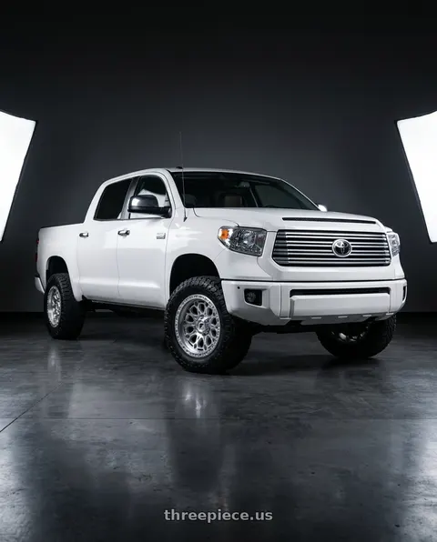 2016 Toyota Tundra Platinum with Fittipaldi Offroad FT101MS 8x180 20x9 +18 Gloss Silver with Machined Face and Undercut wheels