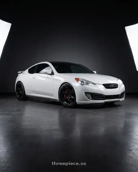 2010 Hyundai Genesis Coupe with Volk Racing TE37SL 5x114.3 19x10.5+12 Pressed Double Black wheels