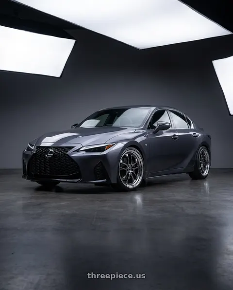 2022 Lexus IS350 F Sport with Ssr Agle Minerva Step Rim 5x114.3 20x8.5+43 Normal Disk Super Black Coat wheels