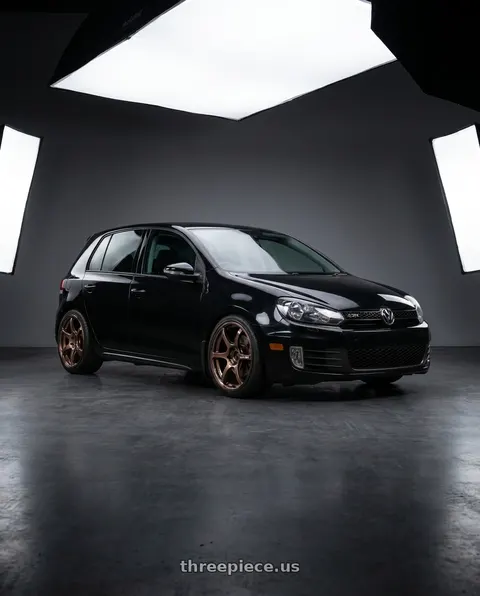 2012 Volkswagen Golf TDI with Advan Racing RG-4 5x112 18x8.5 +45 RACING COPPER BRONZE wheels