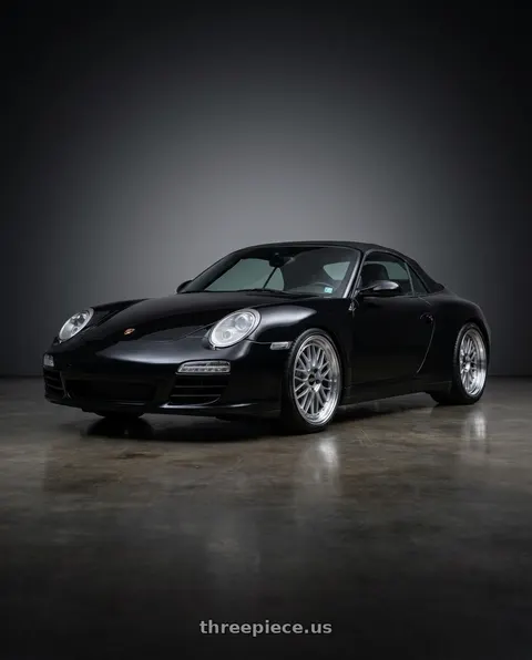 2012 Porsche 997 Cabriolet with BBS LM 5x130 18x11.0+56 Diamond Silver wheels