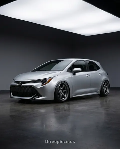 2019 Toyota Corolla SE with Kansei K11G Tandem 5X100 18x10.5 12 Gunmetal wheels