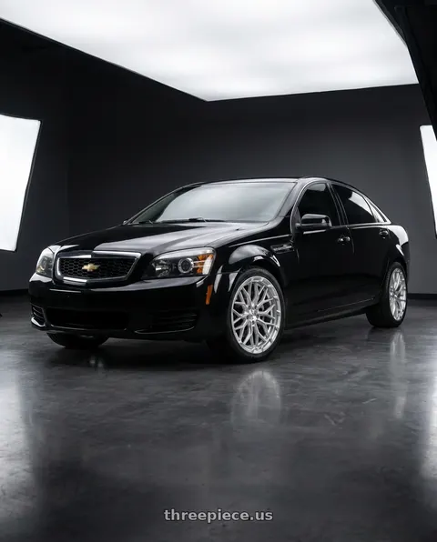 2014 Chevrolet Caprice with DOLCE PERFORMANCE MAGARI 5x120 20x9 +35 Gloss Silver wheels