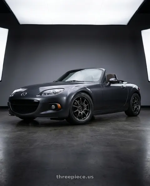 2014 Mazda MX-5 Miata with Volk Racing CE28N-PLUS 5x114.3 17x8 +38 DIAMOND DARK GUNMETAL wheels