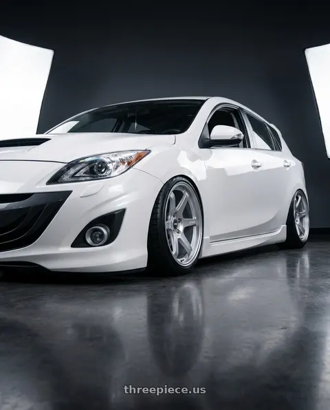 2012 Mazda 3 Mazdaspeed with ESR Wheels APEX SERIES AP6 5x114.3 18x9.5 +22 Hyper Silver wheels