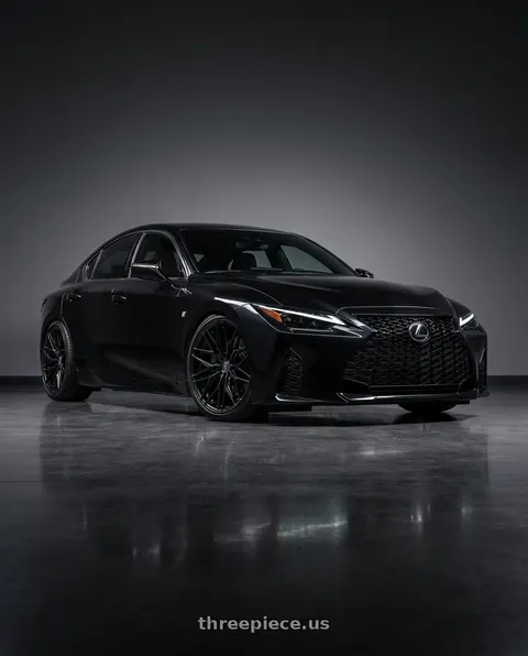 2025 Lexus IS350 with Rohana RFX17 5x114.3 20x9+35 Gloss Black wheels