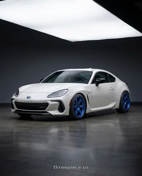 2025 Subaru BRZ TS with Volk Racing TE37SL 5x100 18x8.5+35 Hyper Blue wheels