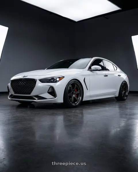 2020 Genesis G70 with Volk Racing TE37SL 5x114.3 19x10.5+12 Pressed Double Black wheels