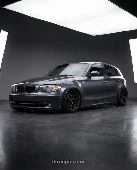 2012 BMW 1 Series E82 with Niche 1PC M117 MISANO 5X120 18X8 +40 MATTE BLACK wheels