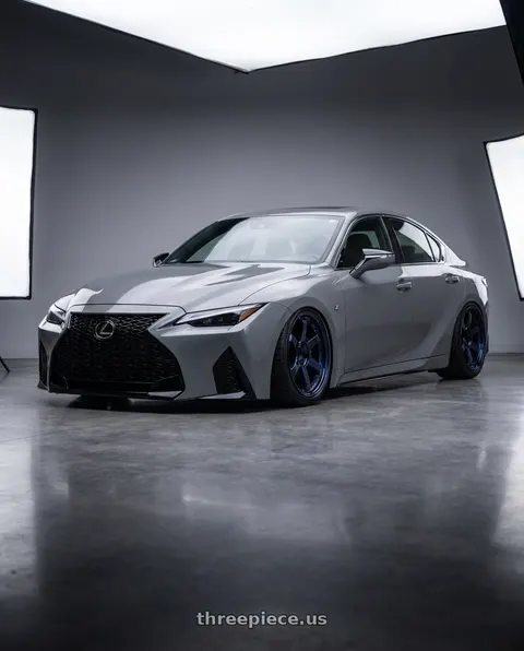 2025 Lexus IS500 with Volk Racing TE37SL 5x114.3 18x10.5 +15 MAG BLUE wheels