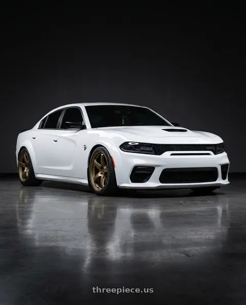 2023 Dodge Charger with Gram Lights 57CR 5x100 19x9.5 +45 Almite Gold wheels
