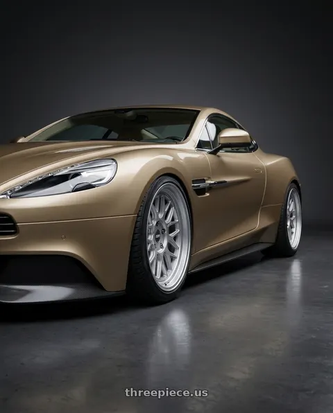 2014 Aston Martin Vanquish with ESR Wheels CR SERIES CR01 5x100 18x8.5 +30 Hyper Silver wheels