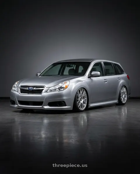 2011 Subaru Legacy with BBS CH-R 5x130 19x8.5 +51 Brilliant Silver Polished Rim Protector wheels