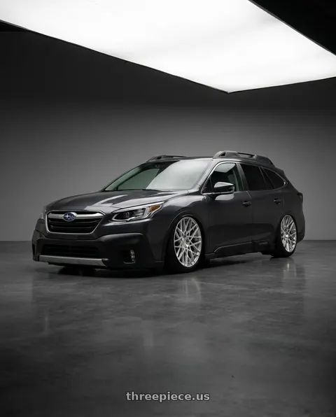 2023 Subaru Outback with Rotiform 1PC R110 BLQ 5X112 19X8.5 +35 GLOSS SILVER MACHINED wheels