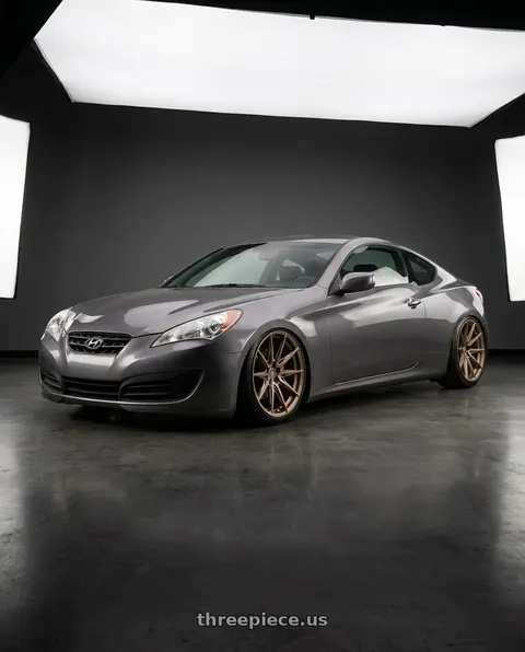 2011 Hyundai Genesis Coupe with Brada Wheels CX2 5x112 19x10 +30 Satin Bronze wheels