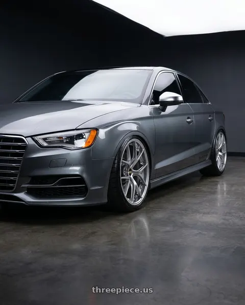2016 Audi S3 with BBS RI-S 5x112 20x10.0+38 Diamond Silver wheels