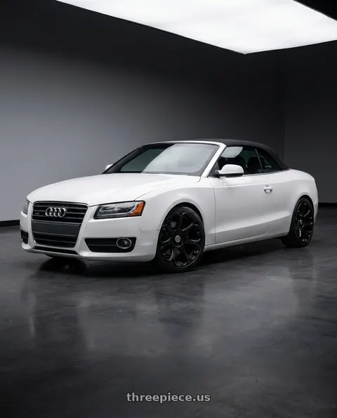 2011 Audi A5 with HERITAGE WHEEL KOKORO MONOC 5x112 17x8 +25 BLACK wheels