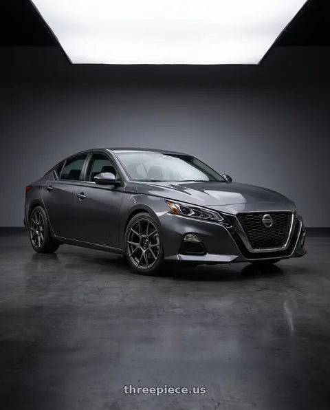 2021 Nissan Altima SV with Konig Ampliform 5x114.3 18x9.5+35 Dark Metallic Graphite wheels
