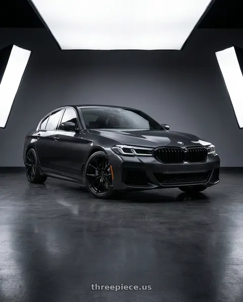 2021 BMW 540i with Rohana RFX13 5x112 20x11+35 Gloss Black wheels
