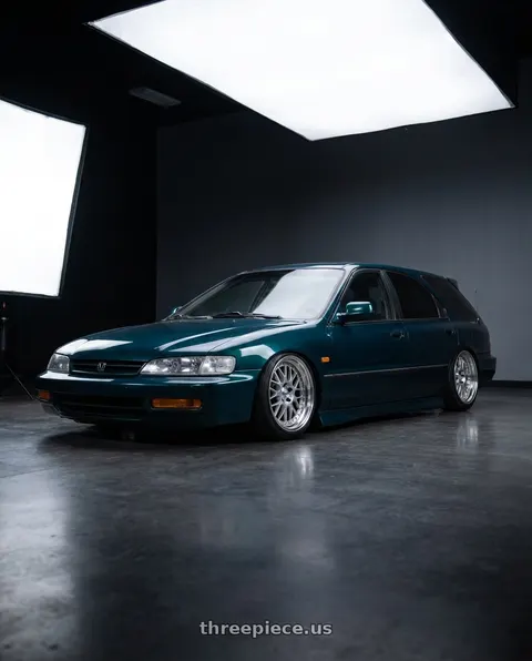 1994 Honda Accord with Work Meister M1 3p 4x114.3 18x8+38 O Disk Silver wheels