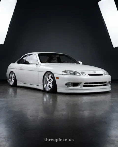 1999 Lexus SC300 with Work Meister S1 3P 5x114.3 18x9.5+35 L Disk White wheels