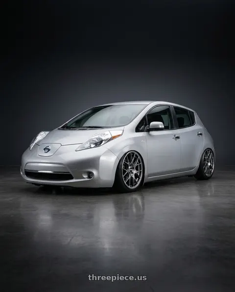 2017 Nissan LEAF with BBS CH-R 5x120 18x9 +44 Satin Titanium Polished Rim Protector wheels