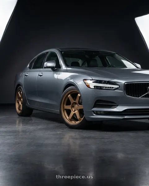 2017 Volvo S90 with 9six9 SIX-1 5x108 18X8.5 +35 Matte Bronze wheels