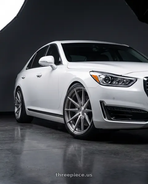 2018 Genesis G90 Ultimate with Rohana RFX1 5x114.3 20x10+40 Brushed Titanium wheels