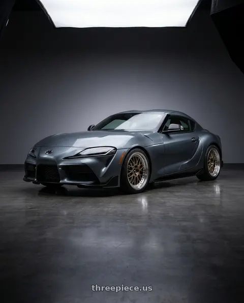 2022 Toyota gt supra with Work Meister M1 3p 5x112 19x9.5+32 A Disk Titanium Gold wheels