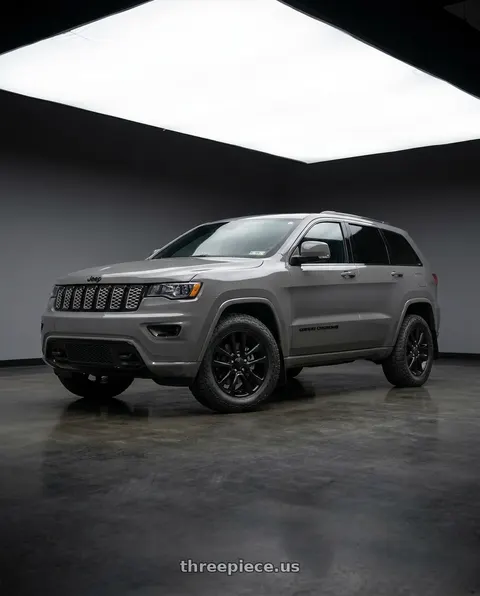 2021 Jeep Grand Cherokee Overland with Ion Type 179 5x127 17x8+10 Matte Black wheels