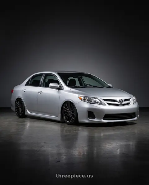 2011 Toyota Corolla with RTX Cosmos 5x100 17x7.5 +42 Satin Black wheels